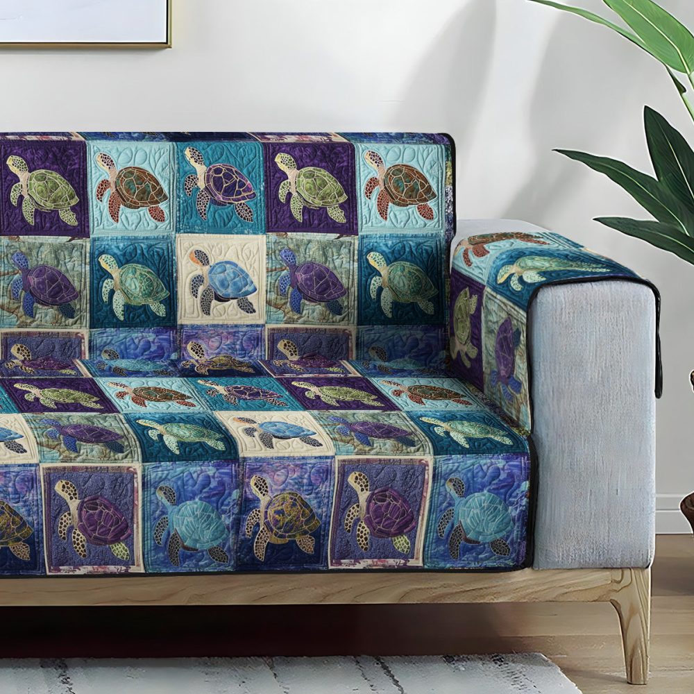 Turtle Cove Quilted Sofa Cover - Image 2