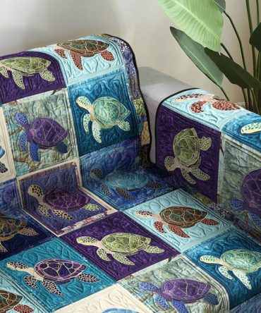 Turtle Cove Quilted Sofa Cover