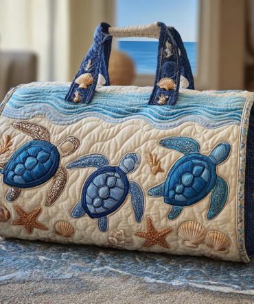 Turtle Path Quilted Duffle Bag