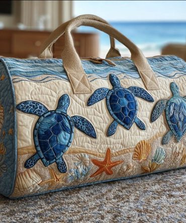 Turtle Wave Quilted Duffle Bag