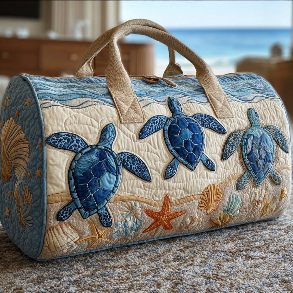 Turtle Wave Quilted Duffle Bag