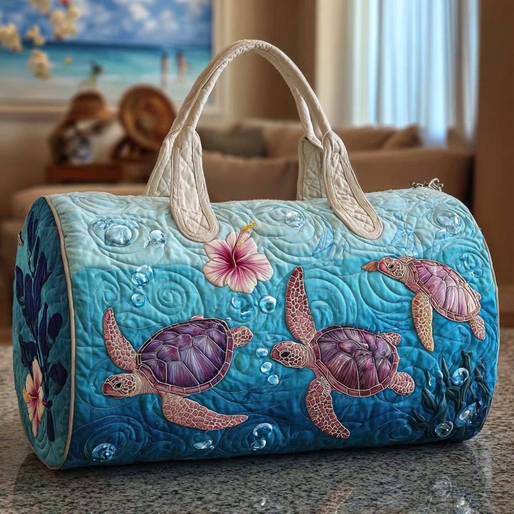Turtle Wave Quilted Duffle Bag