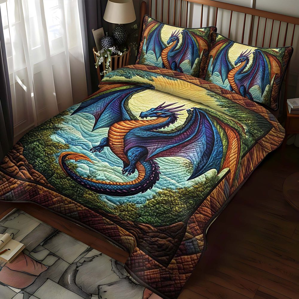 Twilight Blaze 3-Piece Quilted Bedding Set