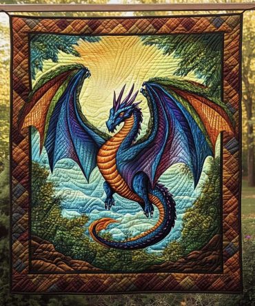 Twilight Blaze Quilted Blanket