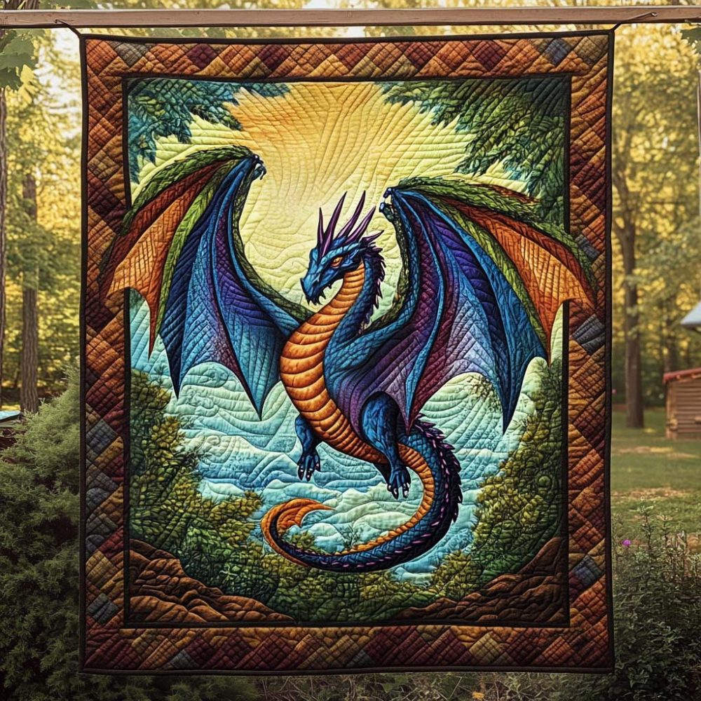 Twilight Blaze Quilted Blanket