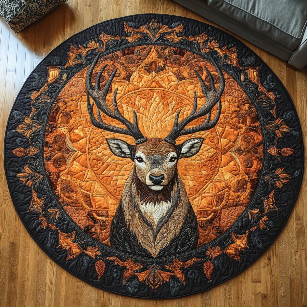 Twilight Buck Quilted Round Mat