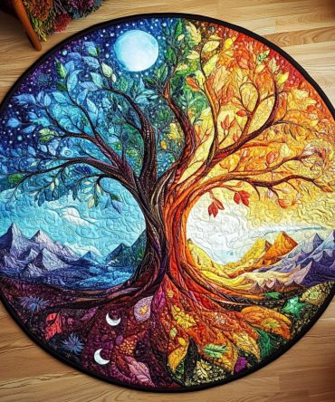 Twilight Canopy Quilted Round Mat