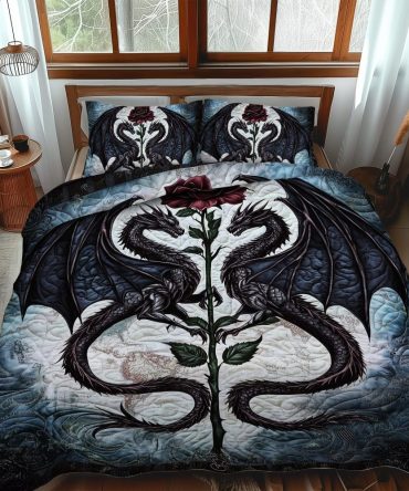 Twilight Embrace 3-Piece Quilted Bedding Set