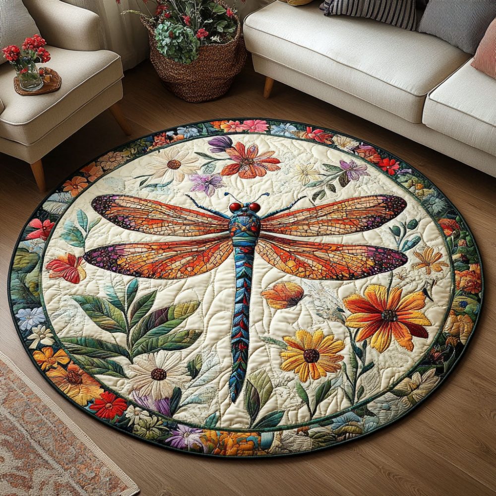 Twilight Glimmer Quilted Round Mat