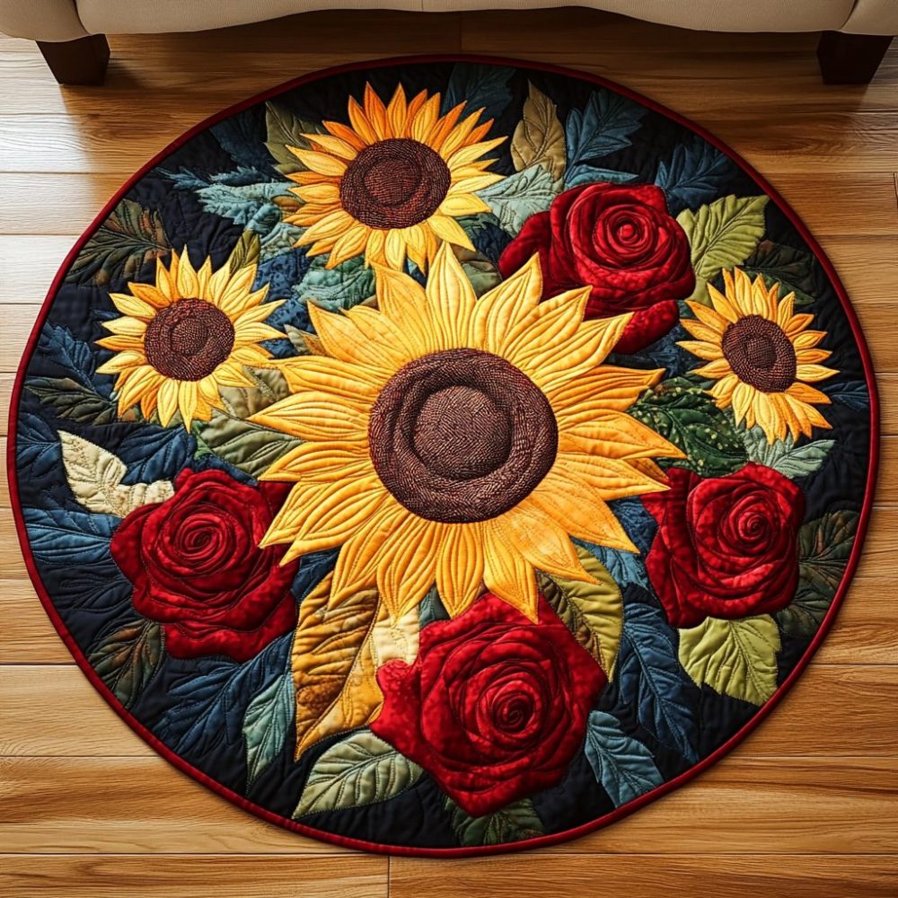 Twilight Gold Quilted Round Mat