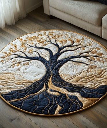 Twilight Grove Quilted Round Mat