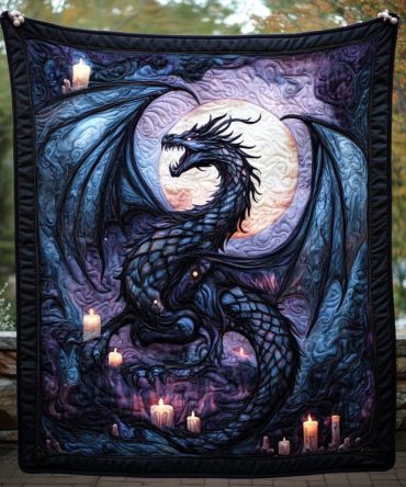 Twilight Serpent Quilted Blanket
