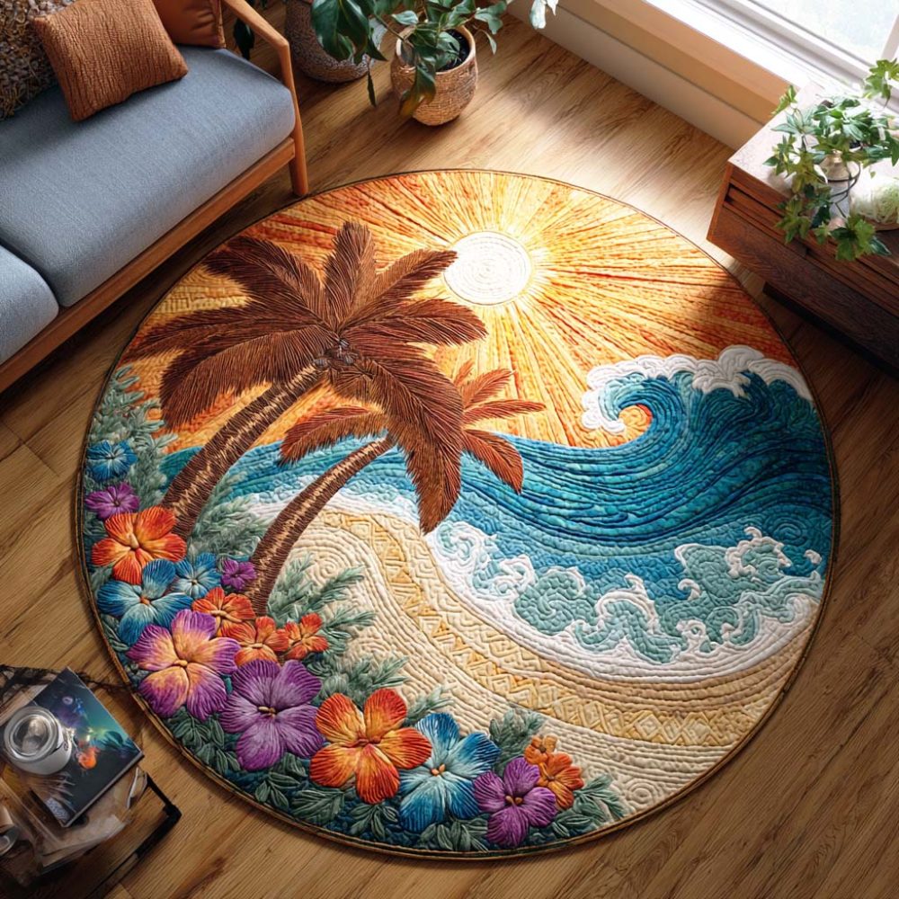 Twilight Shore Quilted Round Mat