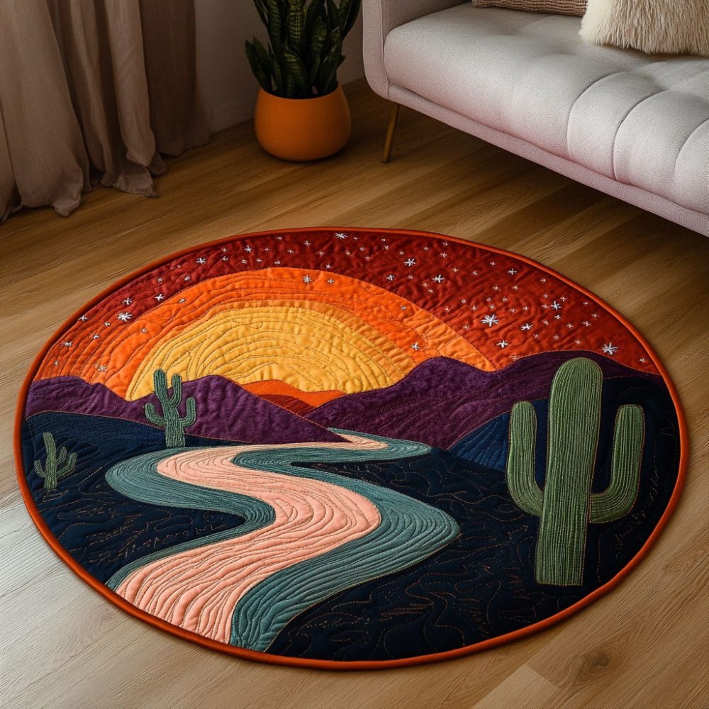 Twilight Trail Quilted Round Mat