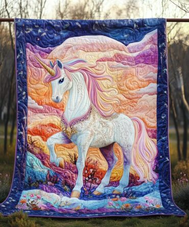 Twilight Unicorn Quilted Blanket