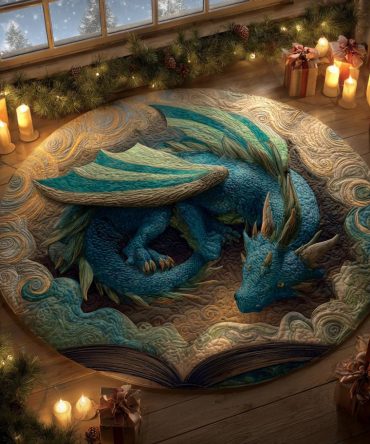 Twilight Wingfall Quilted Round Mat