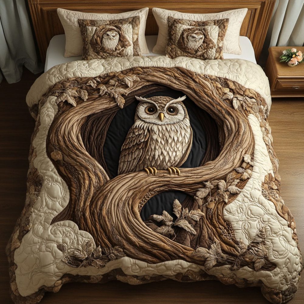 Twilight Wisdom 3-Piece Quilted Bedding Set