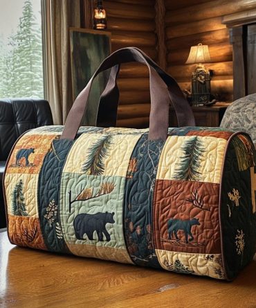 Twilight Woods Quilted Duffle Bag