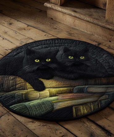 Twin Shadows Quilted Round Mat