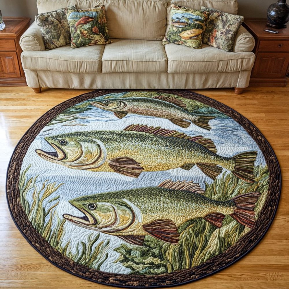 Underwater Treasures Quilted Round Mat