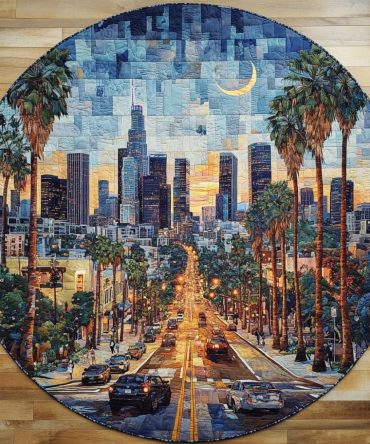 Urban California Quilted Round Mat