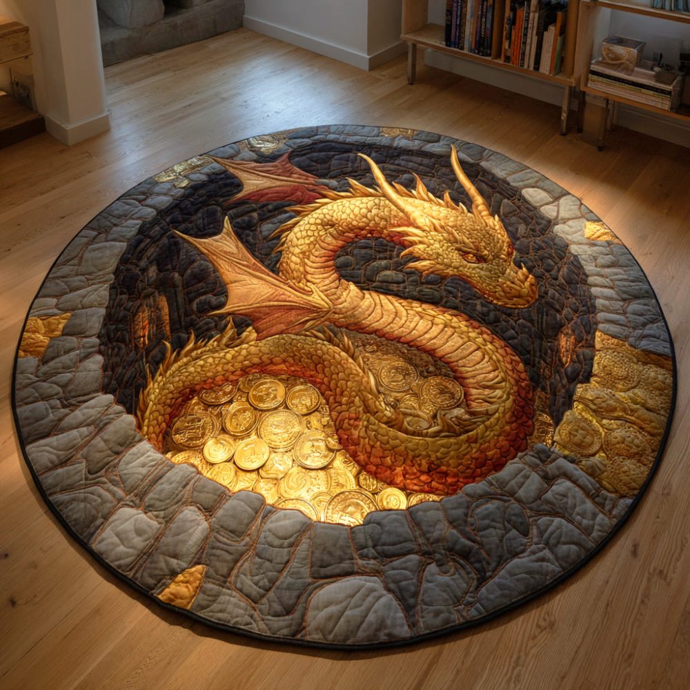 Vault Of Embers Quilted Round Mat
