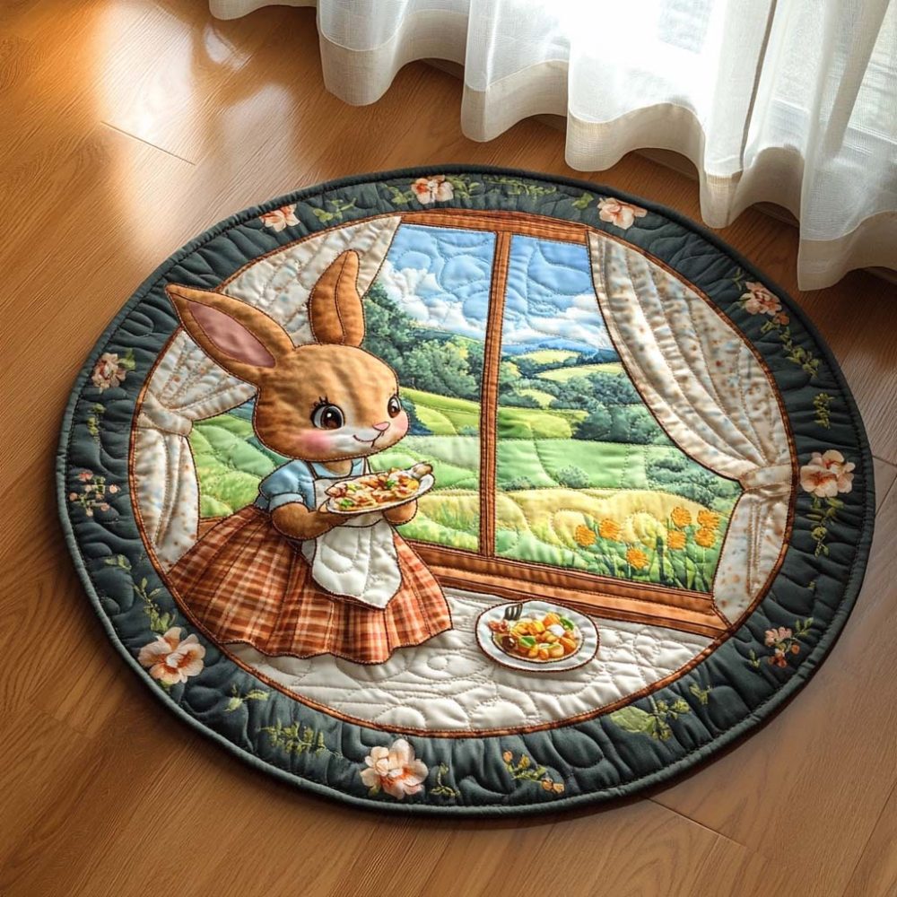 Velvet Ears Quilted Round Mat