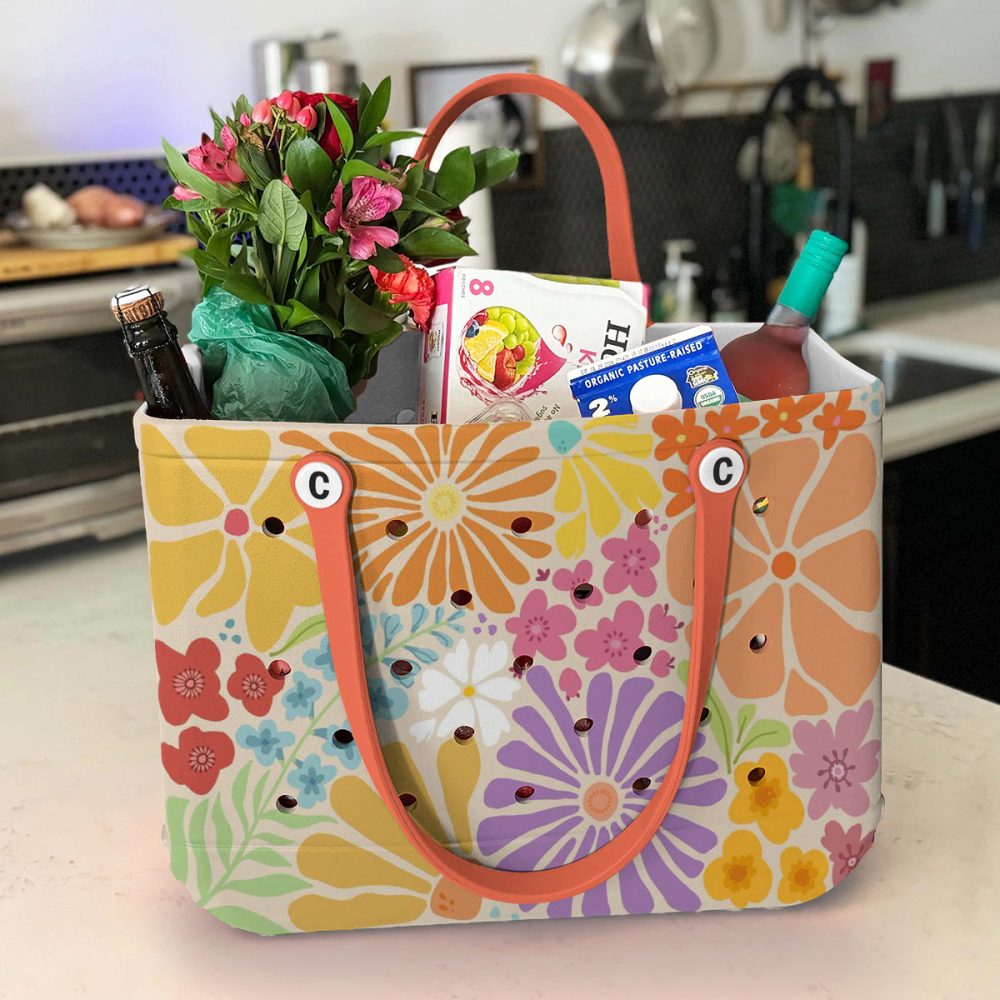 Vibrant Floral Tote Bag - Durable, Stylish & Spacious For Everyday Use - Image 4