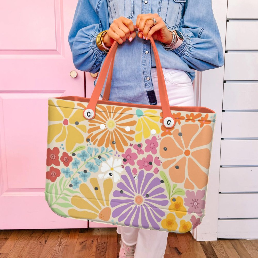 Vibrant Floral Tote Bag - Durable, Stylish & Spacious For Everyday Use - Image 5