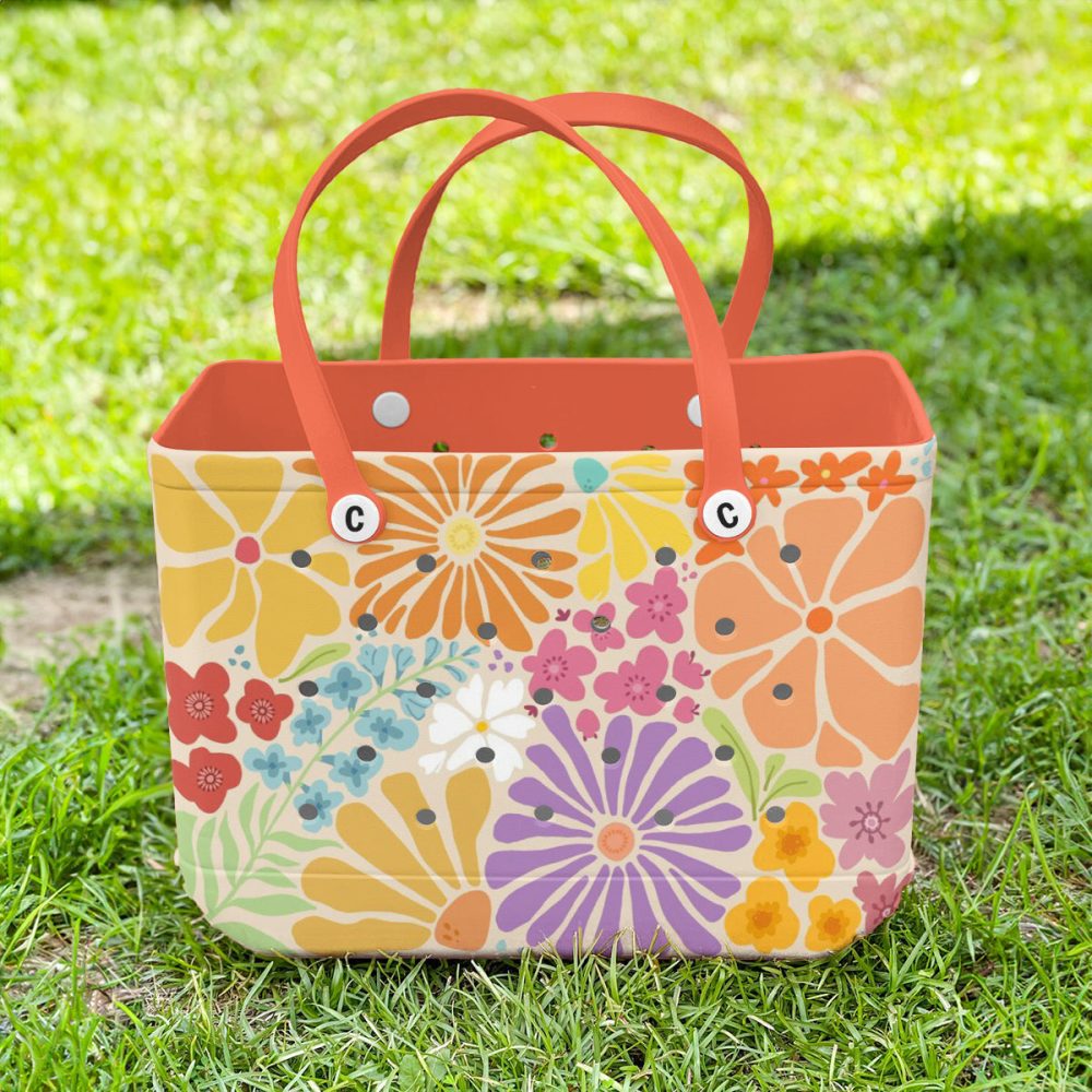 Vibrant Floral Tote Bag - Durable, Stylish & Spacious For Everyday Use - Image 2