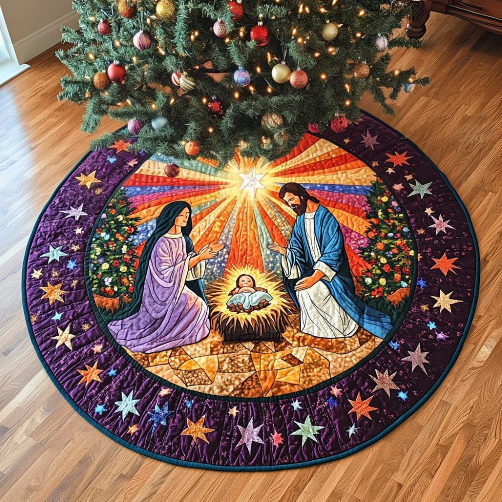 Vibrant Bethlehem Quilted Round Mat