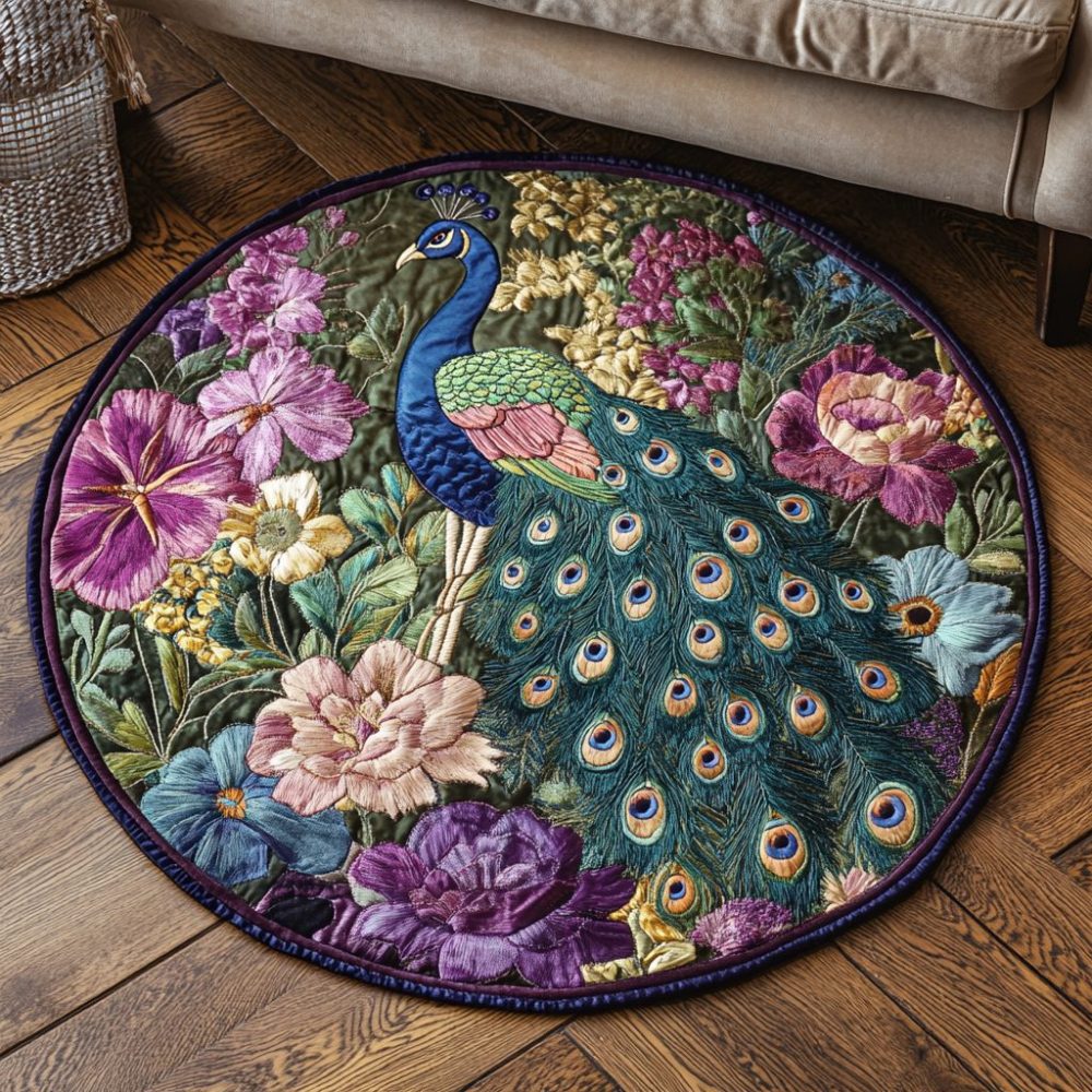 Vibrant Glory Quilted Round Mat