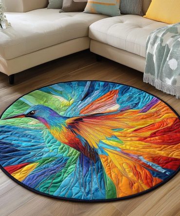 Vibrant Hover Quilted Round Mat