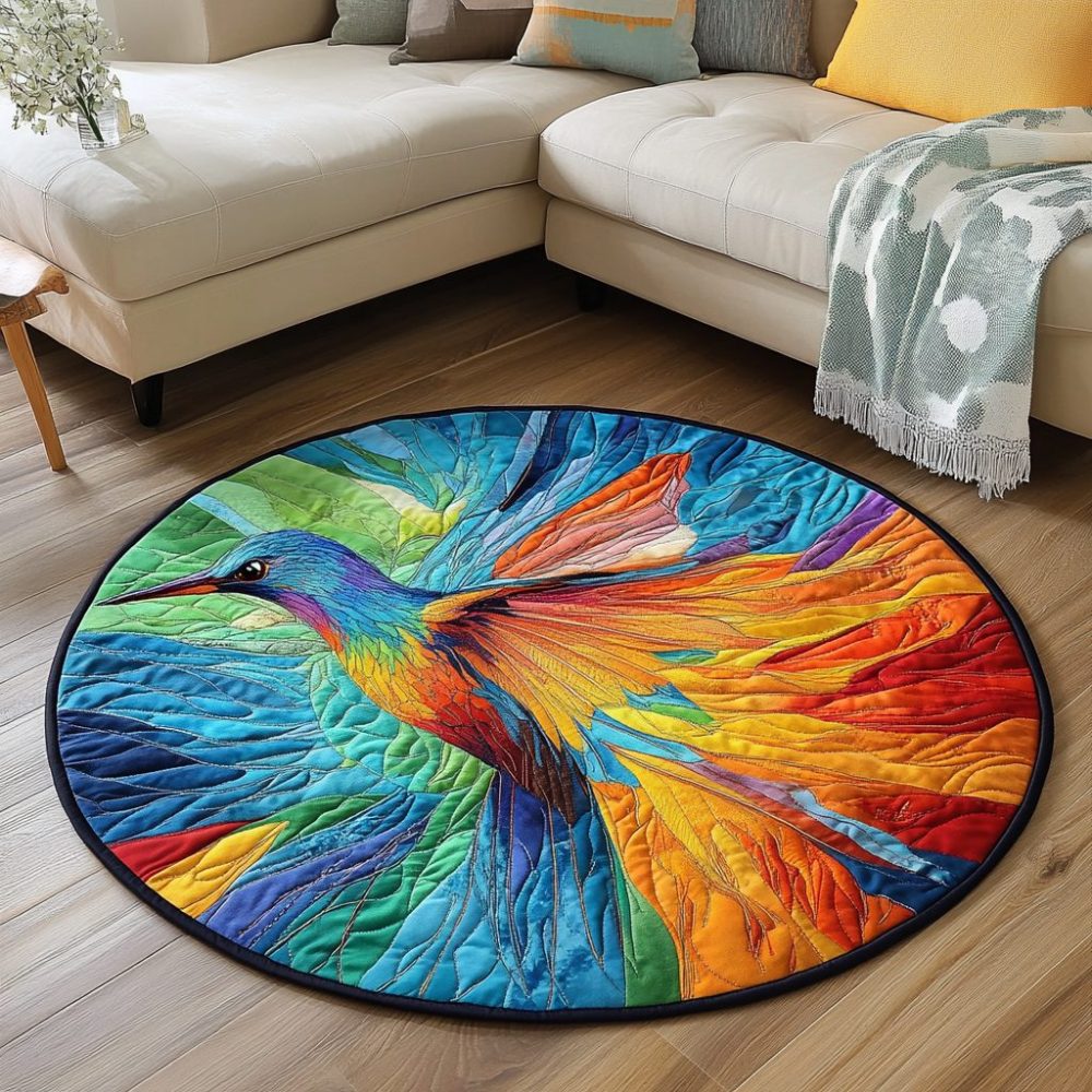 Vibrant Hover Quilted Round Mat
