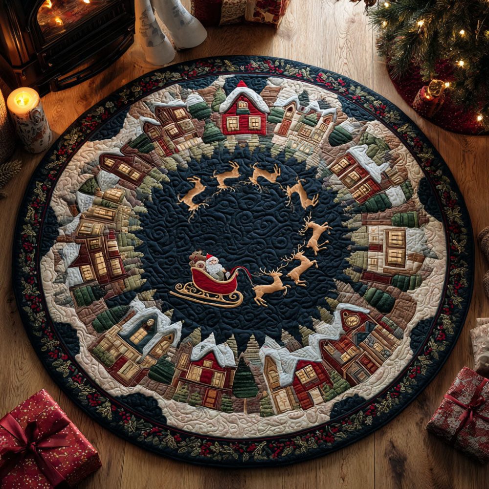 Village Ring Of Joy Quilted Round Mat