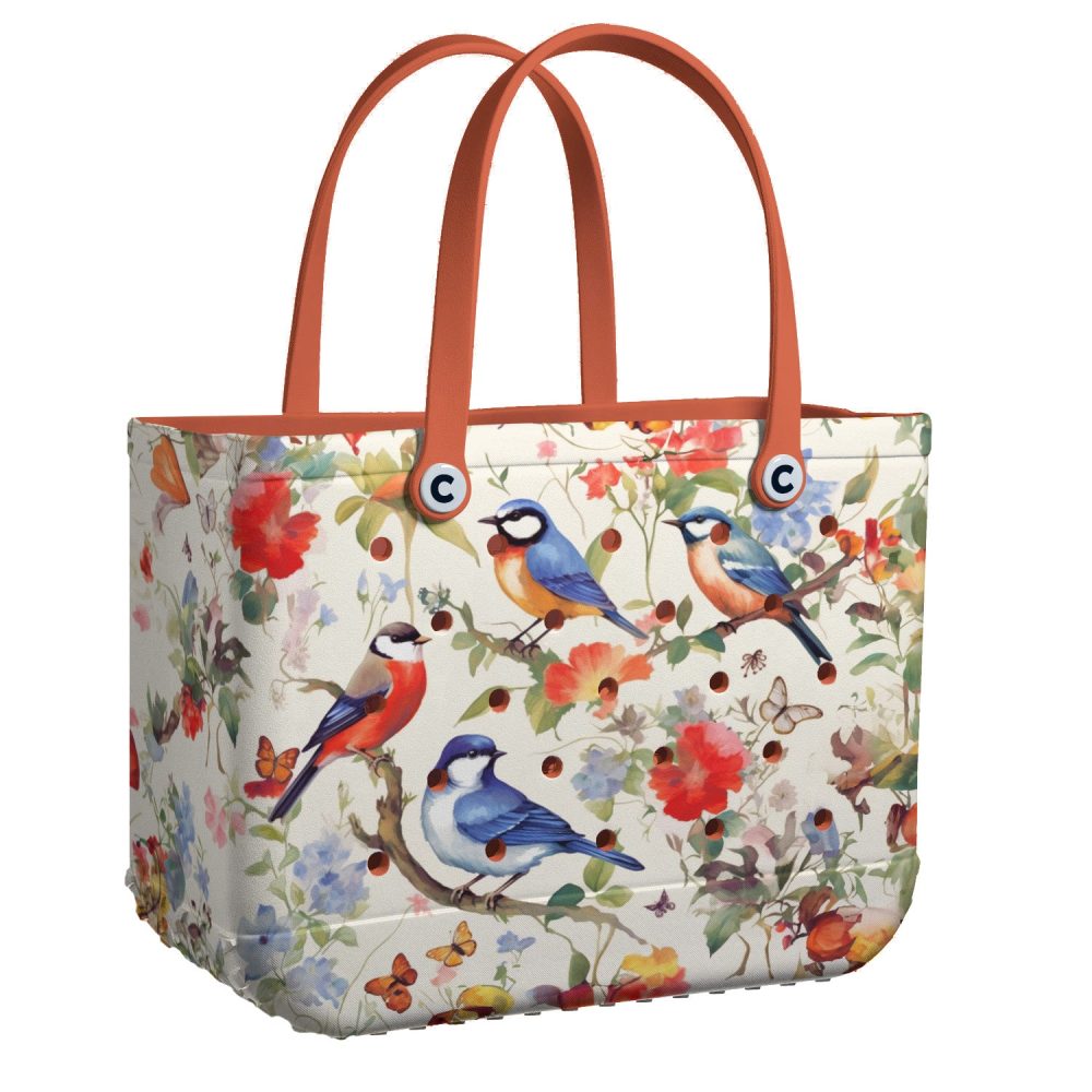 Bucket Tote Bag, Limited Edition Bogg Bag, Beach Bag Vintage Garden Haven