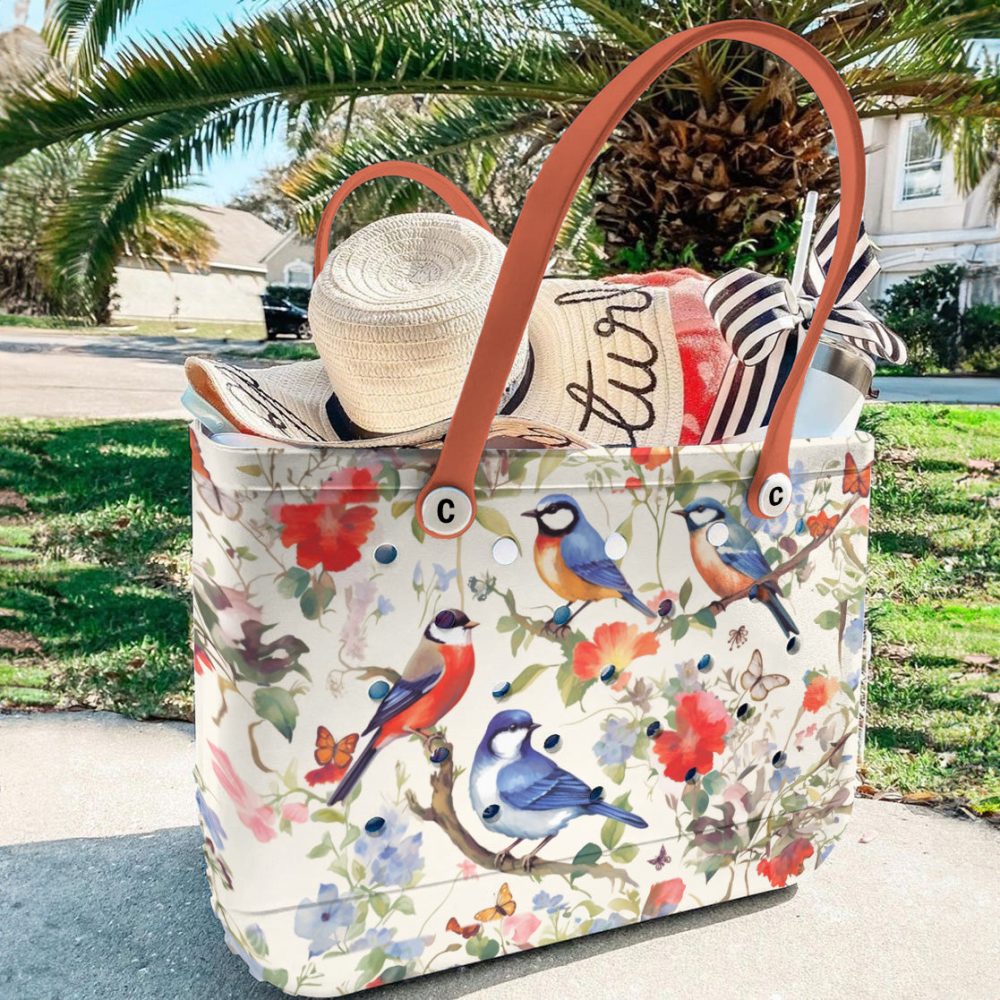 Bucket Tote Bag, Limited Edition Bogg Bag, Beach Bag Vintage Garden Haven - Image 4