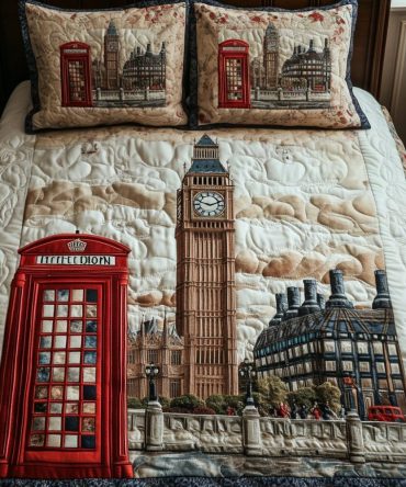 Vintage London 3-Piece Quilted Bedding Set