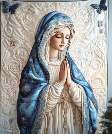 Virgin Mary Quilted Blanket
