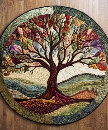 Vital Bloom Quilted Round Mat