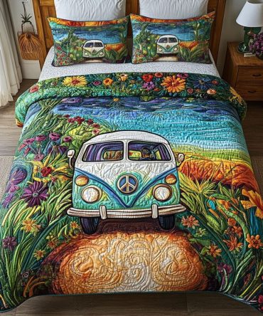 Wanderlust Van 3-Piece Quilted Bedding Set