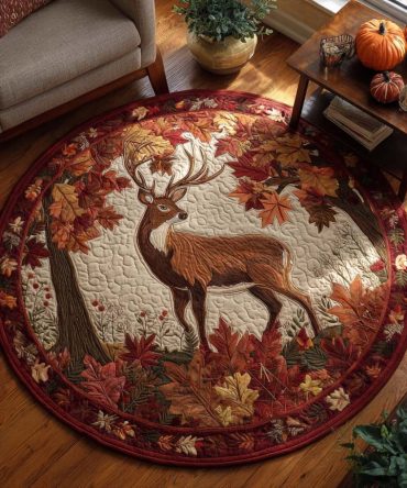 Warm Twilight Quilted Round Mat