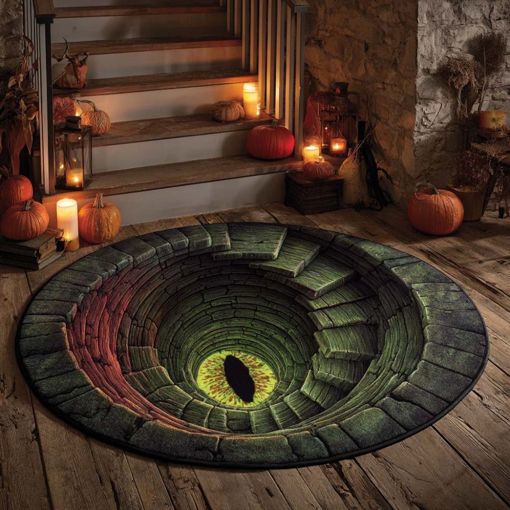 Watcher Below Quilted Round Mat