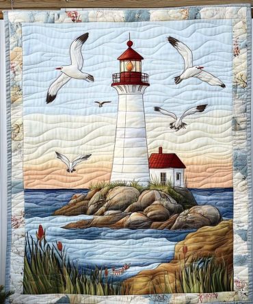 Waves Of Serenity Quilted Blanket