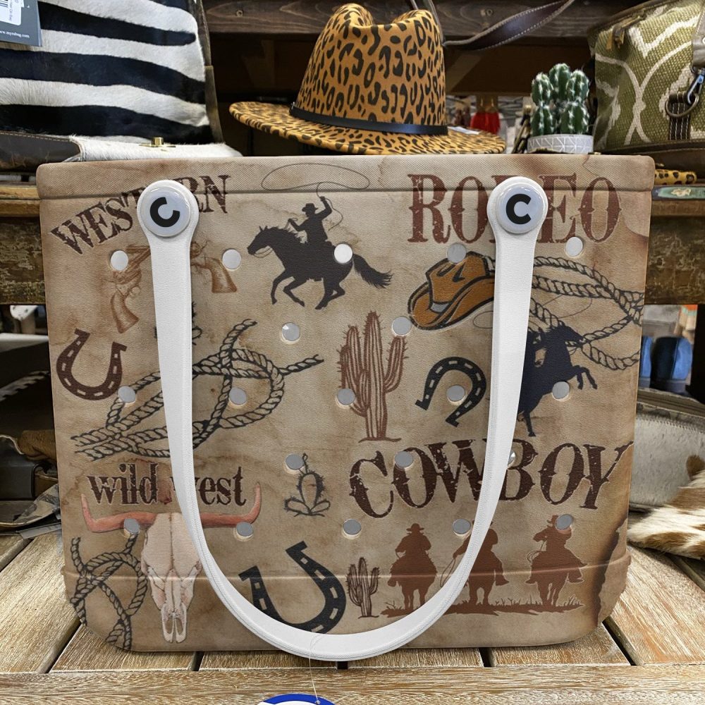 Western Rodeo Cowboy Tote Bag – Stylish Wild West Print Handbag For Women - Image 6