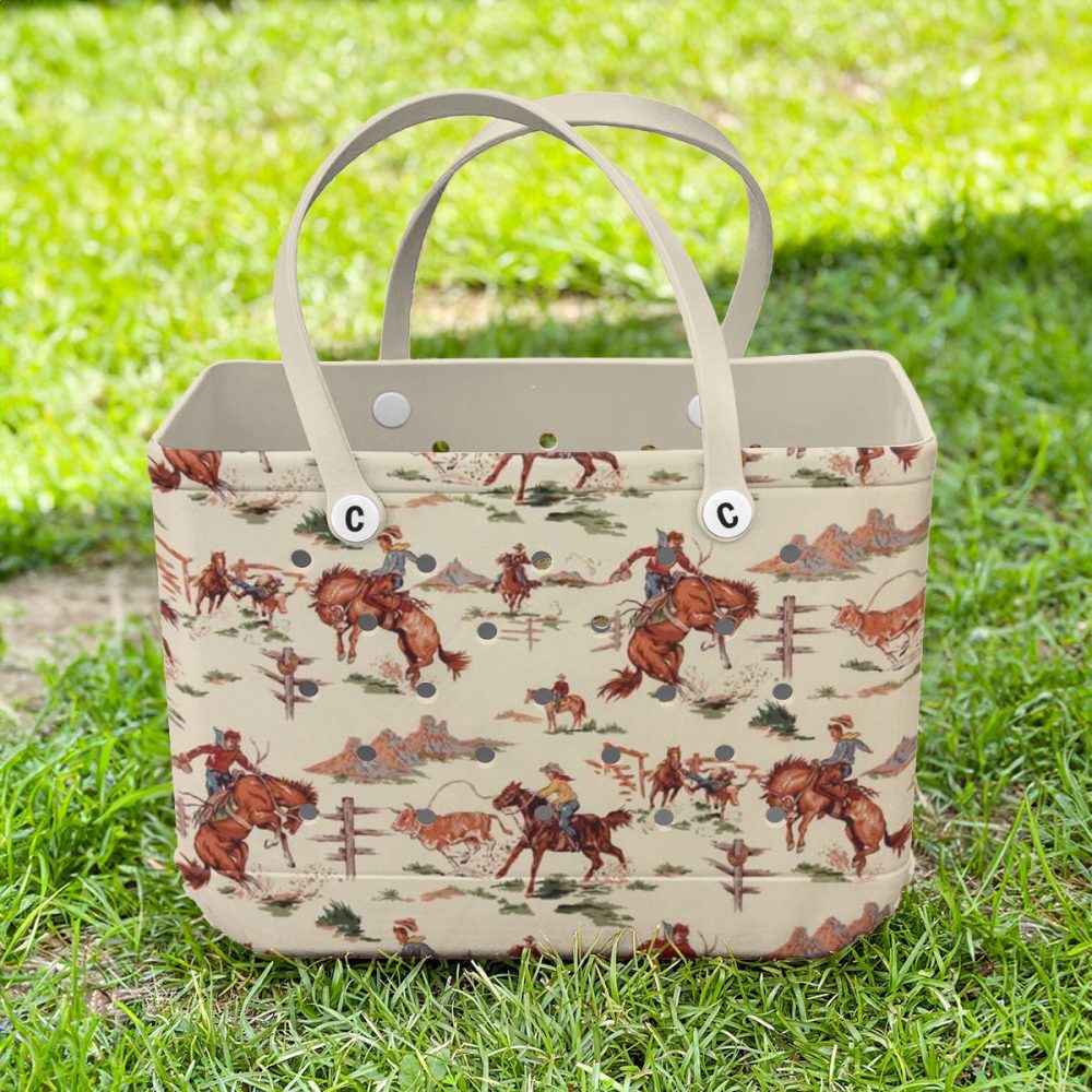 Western Rodeo-Themed Tote Bag - Stylish, Durable, And Spacious - Perfect For Everyday Use - Image 3