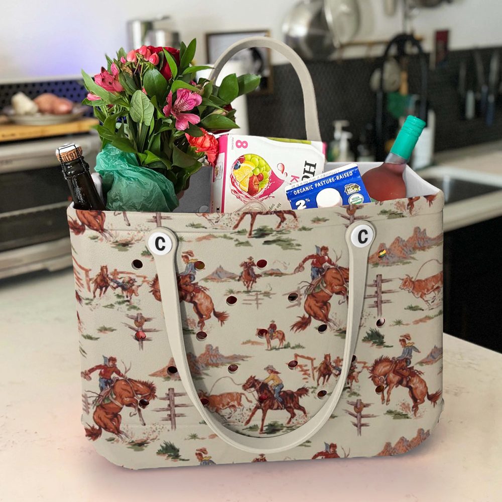 Western Rodeo-Themed Tote Bag - Stylish, Durable, And Spacious - Perfect For Everyday Use - Image 4