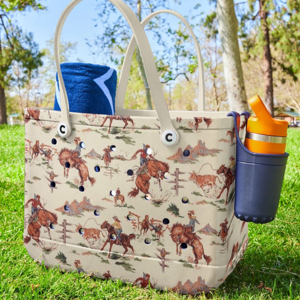Western Rodeo-Themed Tote Bag - Stylish, Durable, And Spacious - Perfect For Everyday Use - Image 2