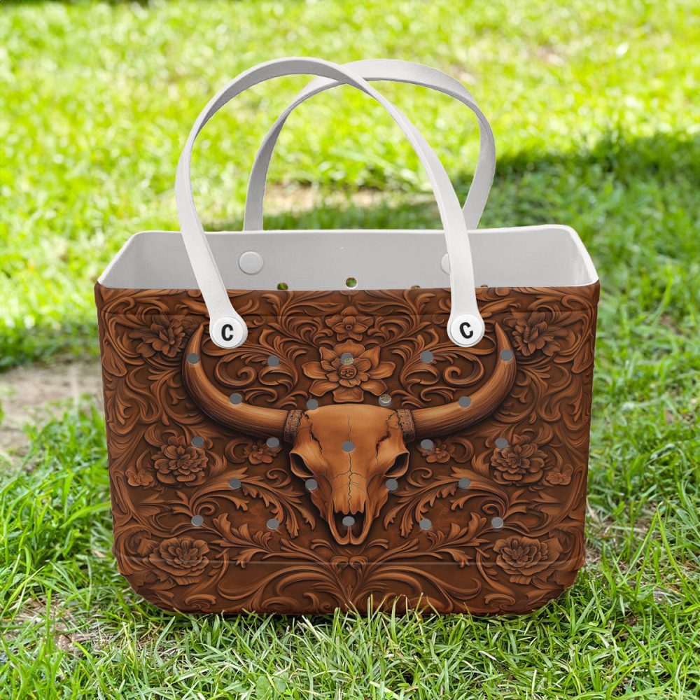 Bucket Tote Bag, Limited Edition Bogg Bag, Beach Bag Western Wild - Image 2