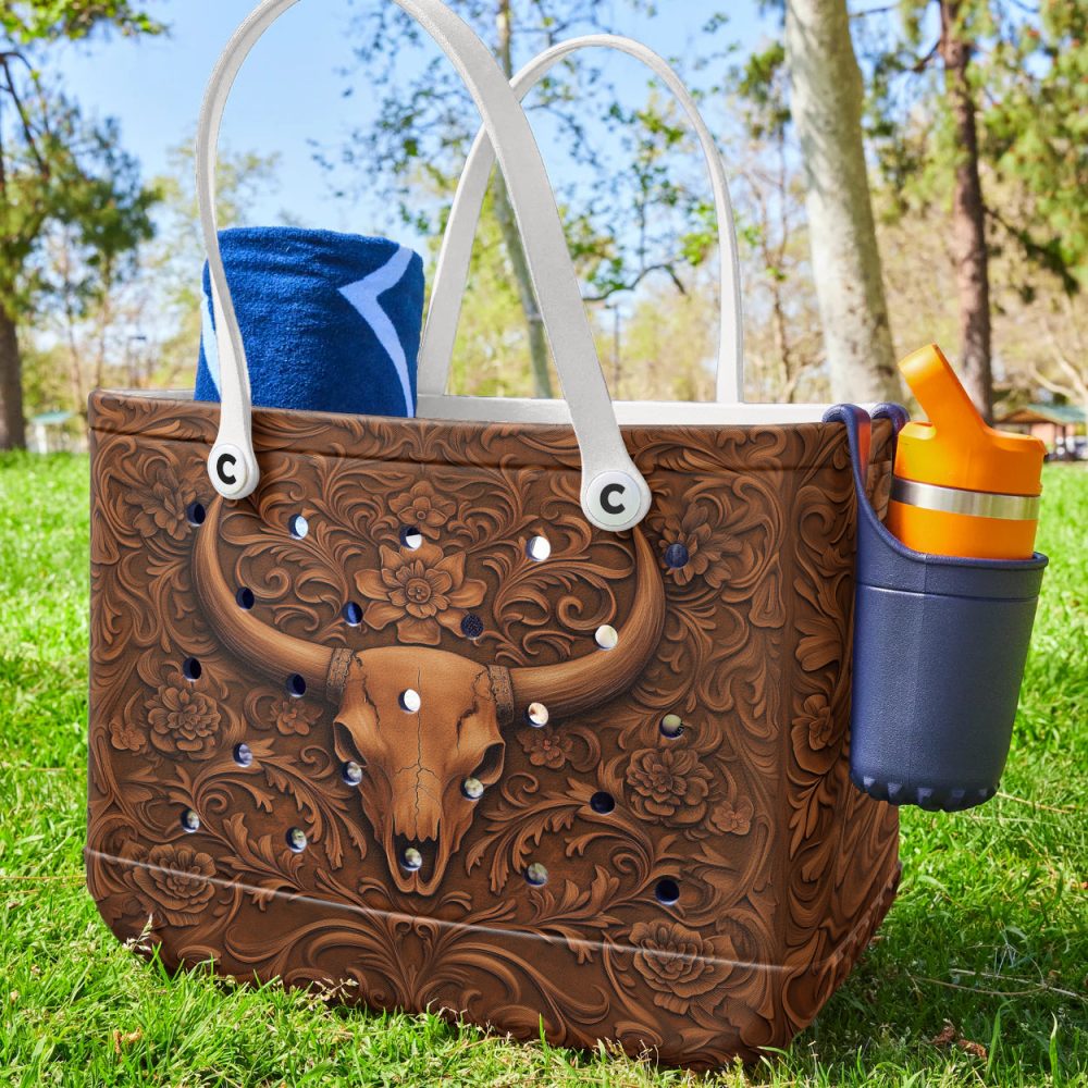Bucket Tote Bag, Limited Edition Bogg Bag, Beach Bag Western Wild - Image 3